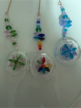 Suncatchers set of 3  Flowers